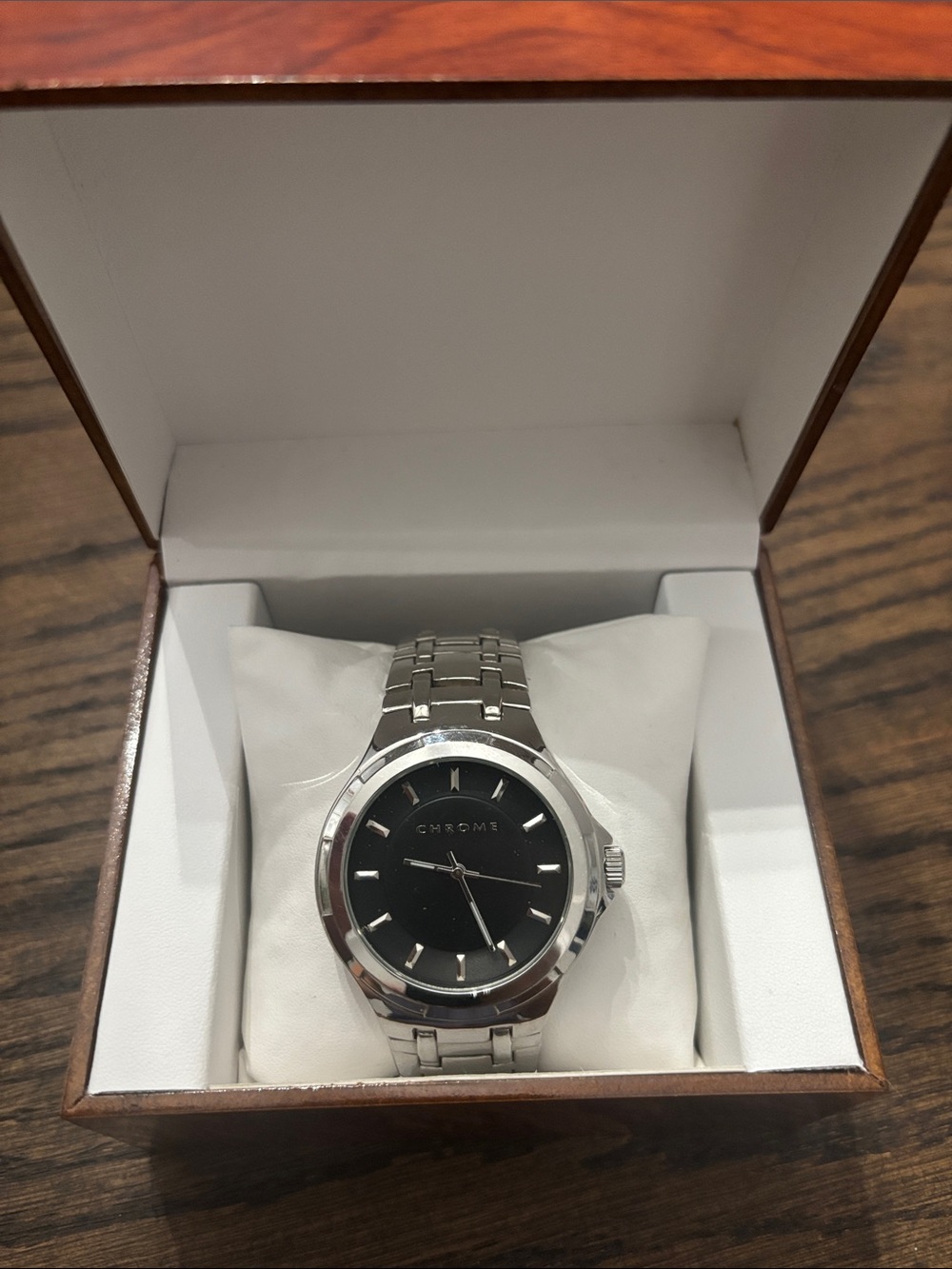 Chrome Black Dial Men's Watch